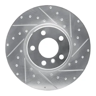 R1 Concepts EDZ-31160D Brake Rotor Drilled and Slotted Silver
